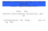 1 Angular momentum mixing in non-spherical color superconductors Defu Hou Central China Normal University, Wuhan Collaborators: Bo Feng, Hai-cang Ren.