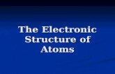 The Electronic Structure of Atoms. Electromagnetic Radiation Early atomic scientists studied the interaction of matter with electromagnetic radiation.