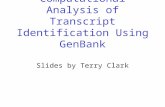 Computational Analysis of Transcript Identification Using GenBank Slides by Terry Clark.