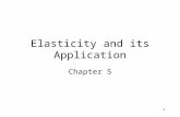1 Elasticity and its Application Chapter 5 2 Price Elasticity Sensitivity of quantity demanded (or supplied) to a change in price.