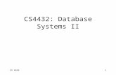 CS 44321 CS4432: Database Systems II. CS 44322 Index definition in SQL Create index name on rel (attr) (Check online for index definitions in SQL) Drop.