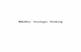 MBA201a: Strategic Thinking. Overview –Context: You’re in an industry with a small number of competitors. You’re concerned that if you cut your price,