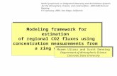 Modeling framework for estimation of regional CO2 fluxes using concentration measurements from a ring of towers Modeling framework for estimation of regional.