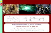 Radiation Modification of Natural Polymers Lecturer : Assoc. Prof. Dr. Murat Şen Hacettepe University Department of Chemistry, Polymer Chemistry Division,