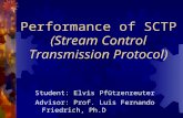 Performance of SCTP (Stream Control Transmission Protocol) Student: Elvis Pfützenreuter Advisor: Prof. Luis Fernando Friedrich, Ph.D.