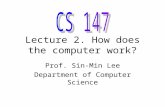 Lecture 2. How does the computer work? Prof. Sin-Min Lee Department of Computer Science.