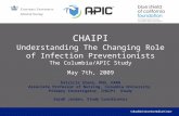 CHAIPI Understanding The Changing Role of Infection Preventionists The Columbia/APIC Study May 7th, 2009 Patricia Stone, PhD, FAAN Associate Professor.