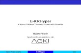 Björn Pelzer (AGKI)E-KRHyper1/11 E-KRHyper A Hyper Tableau Theorem Prover with Equality Björn Pelzer bpelzer@uni-koblenz.de.