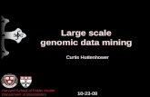 Large scale genomic data mining Curtis Huttenhower 10-23-09 Harvard School of Public Health Department of Biostatistics.