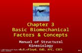 © 2007 McGraw-Hill Higher Education. All rights reserved 3-1 Chapter 3 Basic Biomechanical Factors & Concepts Manual of Structural Kinesiology R.T. Floyd,