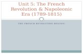 THE FRENCH REVOLUTION BEGINS! Unit 5: The French Revolution & Napoleonic Era (1789-1815)