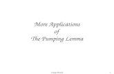 Costas Busch1 More Applications of The Pumping Lemma.