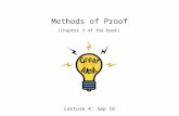 Methods of Proof Lecture 4: Sep 16 (chapter 3 of the book)