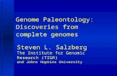 Genome Paleontology: Discoveries from complete genomes Steven L. Salzberg The Institute for Genomic Research (TIGR) and Johns Hopkins University.