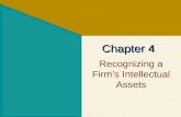 Chapter 4 Recognizing a Firm’s Intellectual Assets.