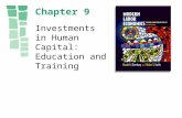 Chapter 9 Investments in Human Capital: Education and Training.