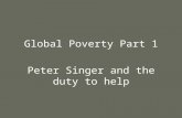 Global Poverty Part 1 Peter Singer and the duty to help.