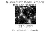 Supermassive Black Holes and their Environments Jörg M. Colberg with Tiziana Di Matteo Carnegie-Mellon University.