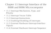 Chapter 11 Interrupt Interface of the 8088 and 8086 Microcomputer 11.1 Interrupt Mechanism, Type, and Priority 11.2 Interrupt Vector Table 11.3 Interrupt.
