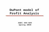AGEC 489-689 Spring 2010 DuPont model of Profit Analysis.