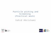 Particle picking and Screening (Practical work) Vahid Abrishami.