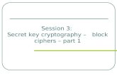 Session 3: Secret key cryptography – block ciphers – part 1.