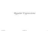Fall 2004COMP 3351 Regular Expressions. Fall 2004COMP 3352 Regular Expressions Regular expressions describe regular languages Example: describes the language.