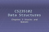 CS235102 Data Structures Chapter 3 Stacks and Queues.