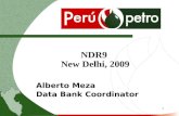 Alberto Meza Data Bank Coordinator NDR9 New Delhi, 2009 1.