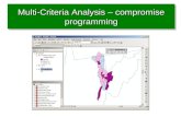 Multi-Criteria Analysis – compromise programming.