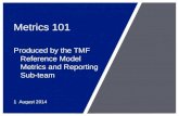 Metrics 101 Produced by the TMF Reference Model Metrics and Reporting Sub-team 1 August 2014.