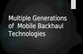 Multiple Generations of Mobile Backhaul Technologies.