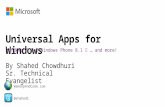Windows 8.1 Windows Phone 8.1 … and more! @shahedC WakeUpAndCode.com.
