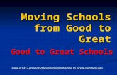 Moving Schools from Good to Great Good to Great Schools Good to Great Schools .
