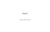 Perl Introduction. Why Perl? Widely used scripting language Powerful text manipulation capabilities Relatively easy to use Has a wide range of libraries.