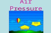 Air Pressure Can you feel it?. Air Pressure Air pressure is the measure of the force with which air molecules push on a surface. Air Pressure is GREATEST.