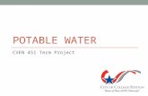 POTABLE WATER CVEN 451 Term Project. Demand Estimate Water Use Average Flow (GPD/Capita ) # of People ADD (GPD ) MDD^ (ADD*2.4) PHD^ (MDD*1.85) Residential.