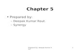 Prepared by: Deepak Kumar Rout1 Chapter 5 Prepared by: –Deepak Kumar Rout. –Synergy.