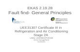 EKAS 2.19.28 Fault find- General Principles UEE31307 Certificate III in Refrigeration and Air Conditioning Stage 2A Units: UEENEEPOO1B Chris Hungerford.