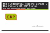 The Fundamental Reasons Behind The Failure Of ERP System SYSM 6309 Advanced Requirements Engineering By Shilpa Siddavvanahally.