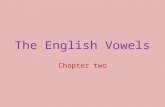 The English Vowels Chapter two. The English Vowels A vowel is the sound that connects consonants together to create a speech. The Simple Vowels: are produced.