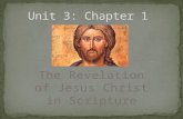 The Revelation of Jesus Christ in Scripture. What does revelation mean? What does it mean to say God “reveals” Himself to us?