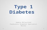 Type 1 Diabetes Debbie McCausland Paediatric Diabetes Specialist Nurses.