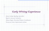 Early Writing Experiences Jana Crosby, Reading Specialist Read to Succeed Initiative Alissa Ongie, Preschool Project Coordinator Tennessee State Improvement.