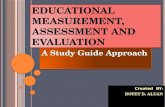 EDUCATIONAL MEASUREMENT, ASSESSMENT AND EVALUATION A Study Guide Approach Created BY : BOYET B. ALUAN Created BY : BOYET B. ALUAN.