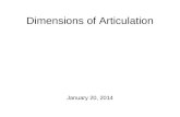 Dimensions of Articulation January 20, 2014 This Week Have a go at: Chapter 1, Exercise D Chapter 1, Exercise E Chapter 1, Exercise F Note: this is a.