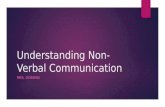 Understanding Non- Verbal Communication MRS. DOBBINS