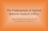 The Fundamentals of Applied Behavior Analysis (ABA) MARK STAFFORD, MA, BCBA, LPA, LBA STAFFORD BEHAVIORAL CONSULTING, PLLC.