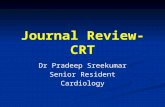 Journal Review-CRT Dr Pradeep Sreekumar Senior Resident Cardiology.