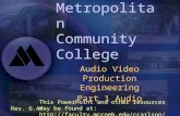 Metropolitan Community College Audio Video Production Engineering Part 1 Audio Rev. 6.4f This PowerPoint and other resources may be found at: .
